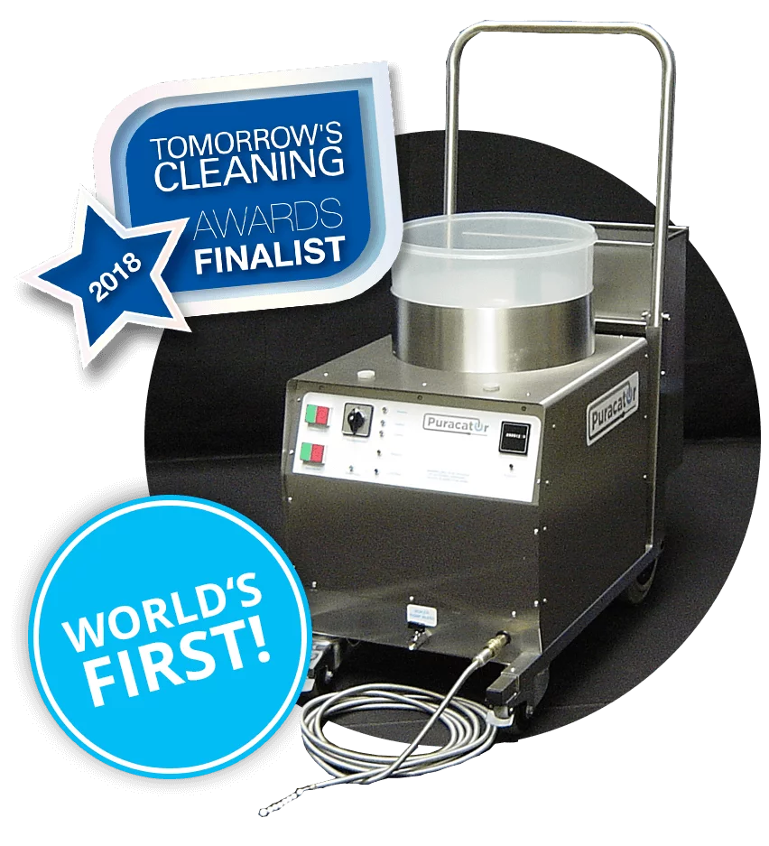 The award-winning Puracator machine — 2018 Tomorrow's Cleaning Awards finalist and a world first