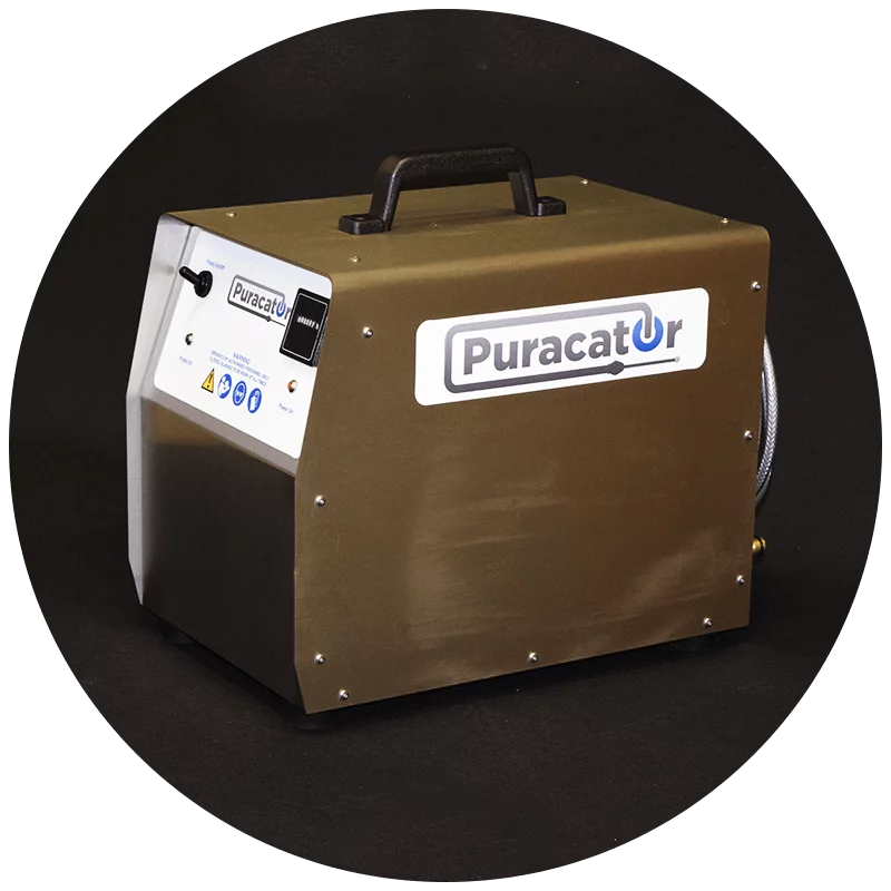 The compact, portable Puracator SF machine